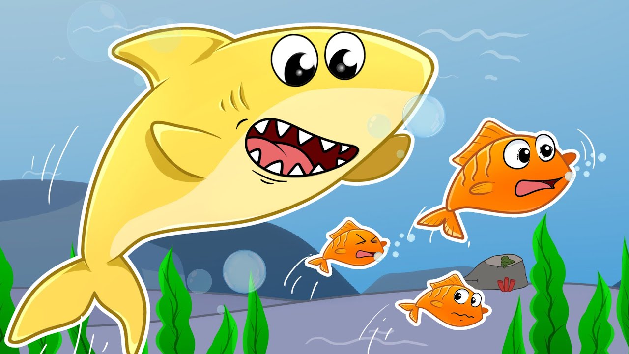 Baby Shark chases Fish | Ocean Song for Kids