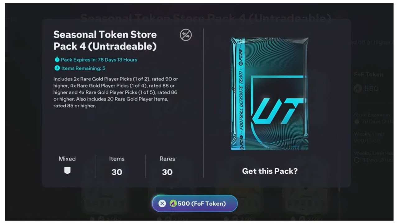 Seasonal Token Store Pack 4 in FC26 
