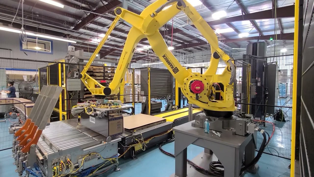 Hamrick Packaging Systems - Model P20-R Complex Robotic Palletizer w/ FANUC M410iC/185 arm