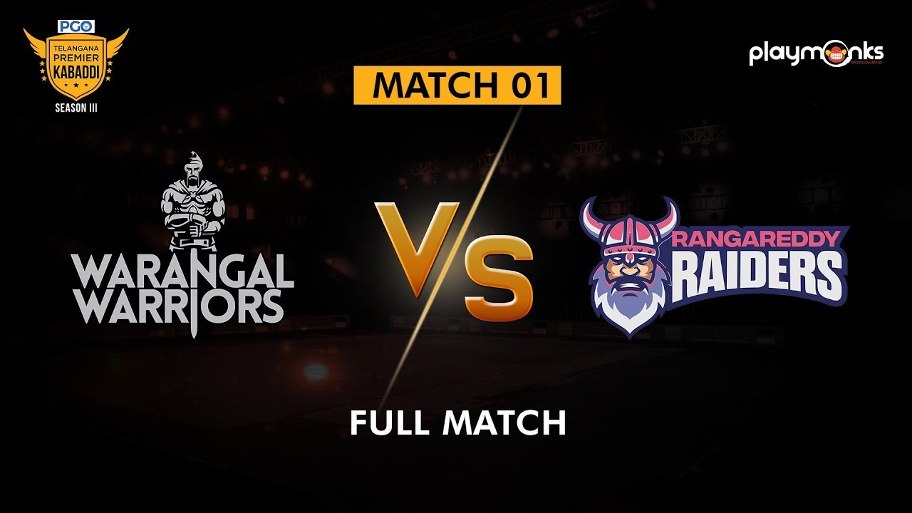 Warangal Warriors Vs Ranga Reddy Raiders Full Match - 1 | Telangana Premier Kabaddi Season 3