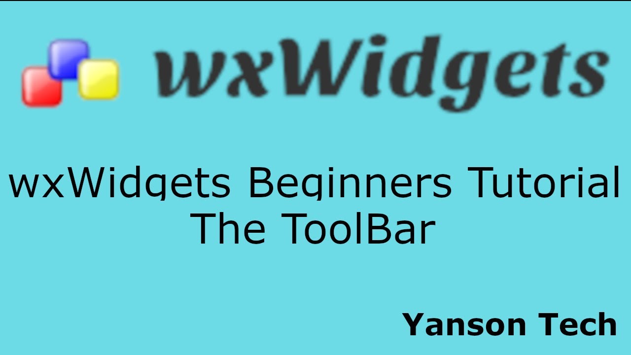 wxWidgets Beginners Tutorial - The ToolBar