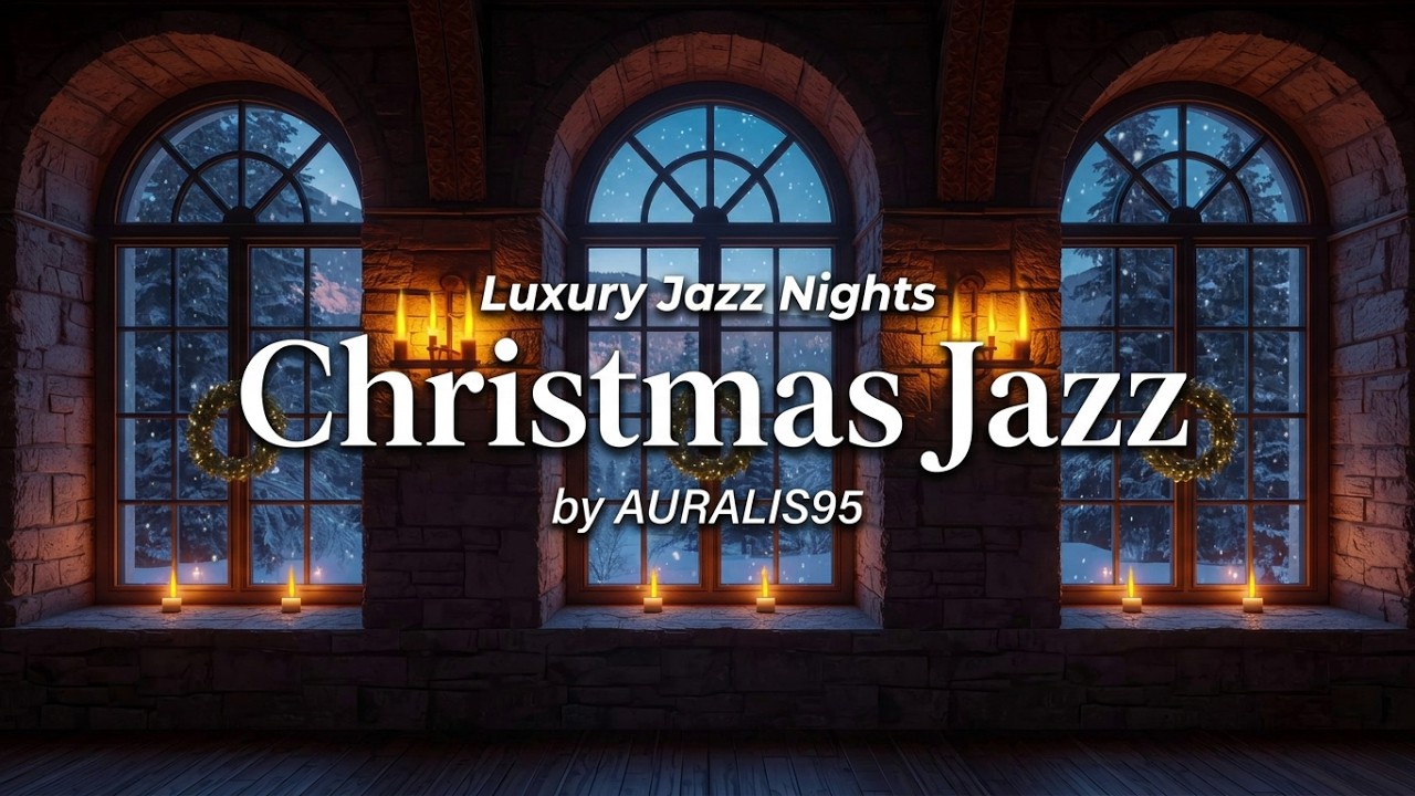 Cozy Christmas Jazz in a Snowy Castle | Relaxing Winter Ambience for Study, Sleep & Magic Hogwarts