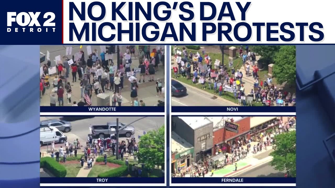 'No Kings Day' protesters gather across Michigan