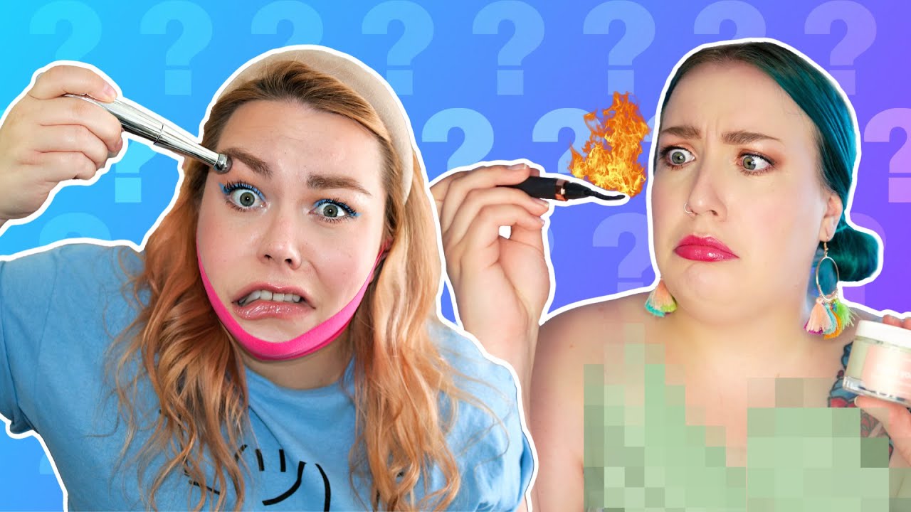 On teste des PRODUITS DE BEAUTÉ BIZARRES 🤔 |  2FILLESORDINAIRES