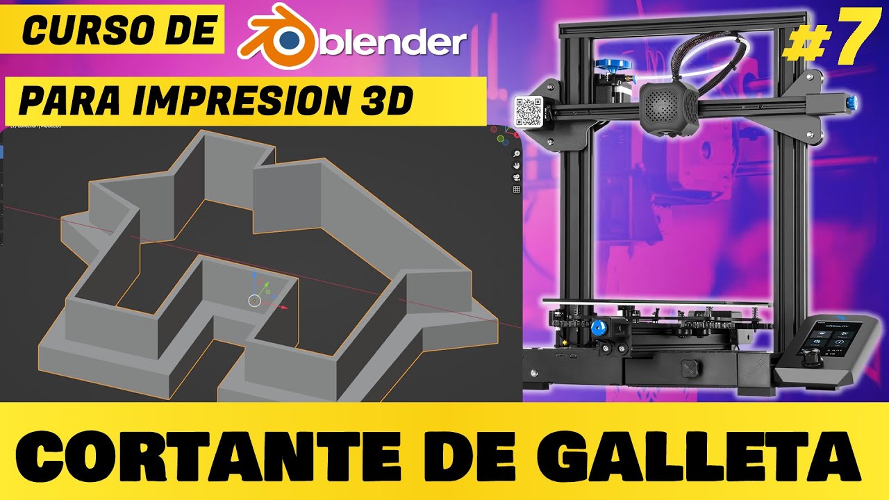 COMO HACER UN CORTANTE DE GALLETA EN BLENDER 3D - CURSO DE BLENDER PARA IMPRESION 3D - VT # 7