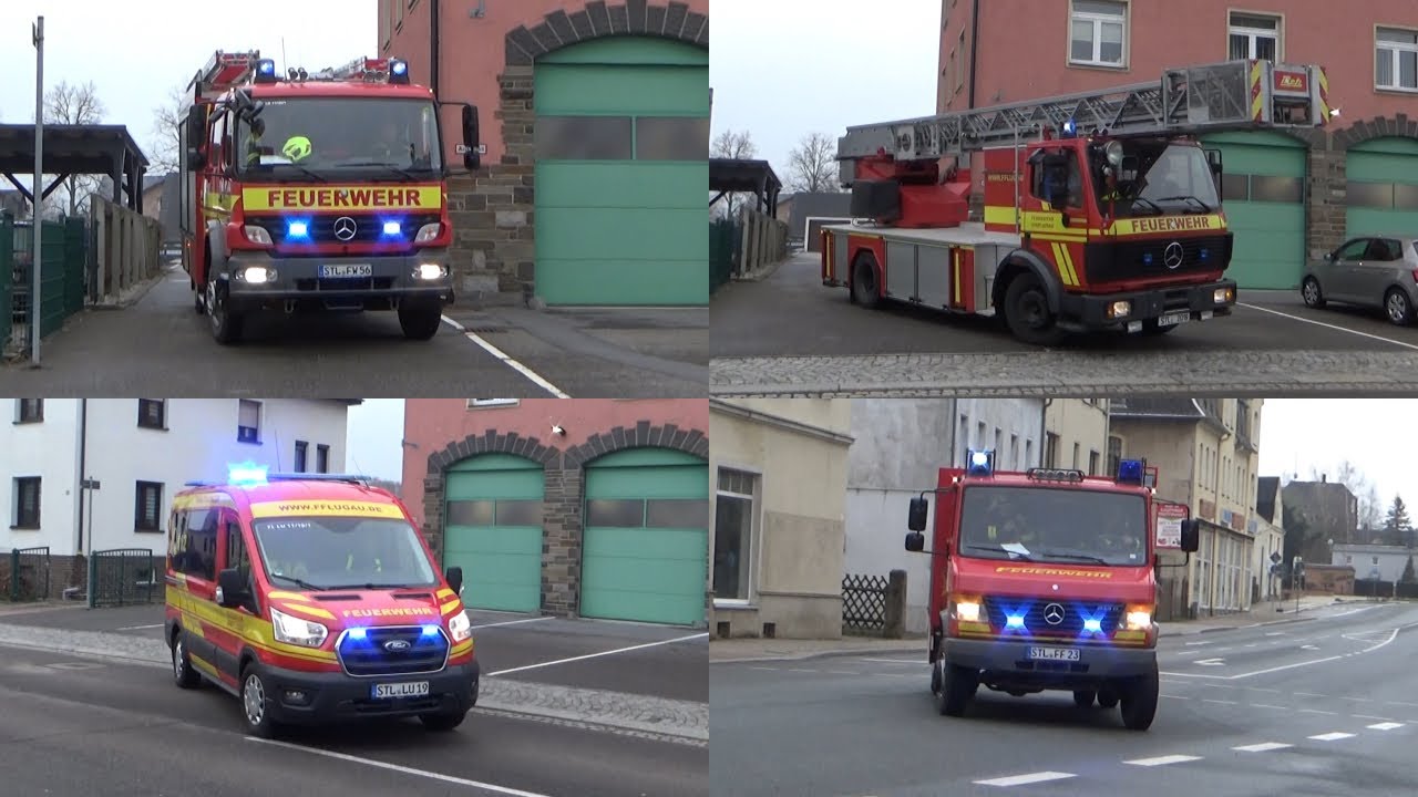[MIT ALARM IN DIE WACHE] Einsatzfahrten zum Heckenbrand in Lugau am 03.04.21