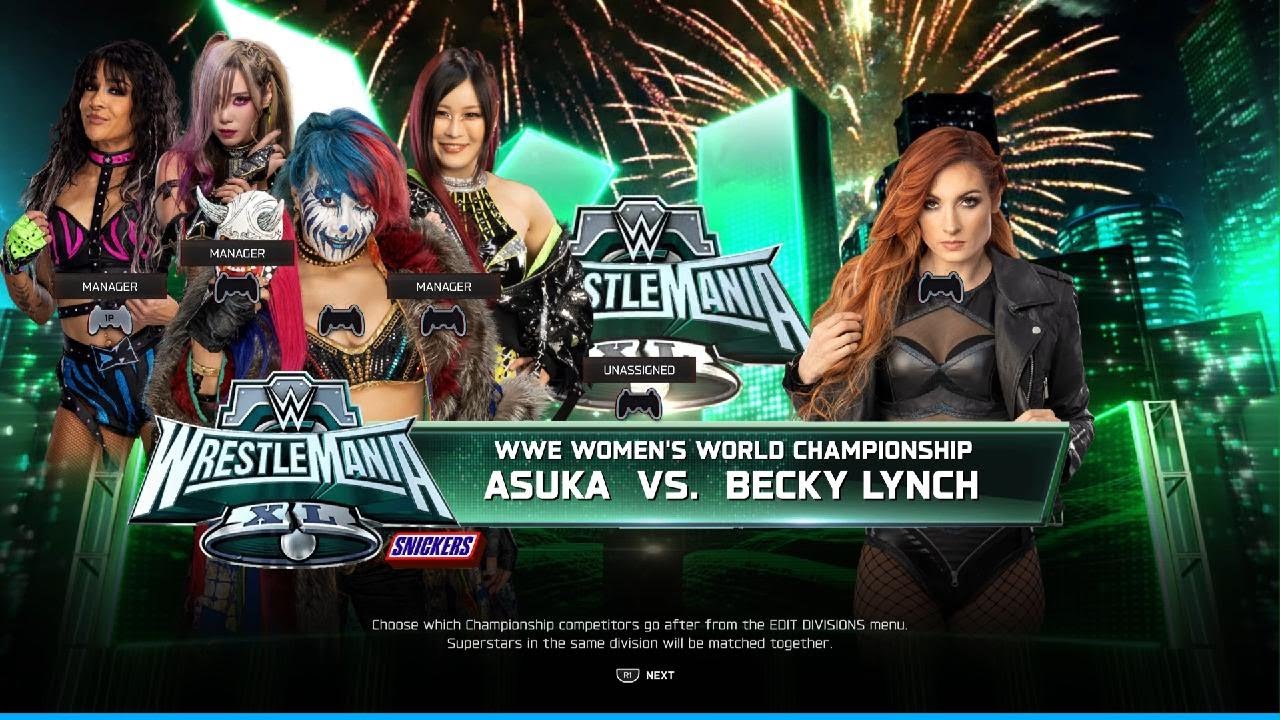 Asuka VS Becky Lynch WM XL (WWE2K25 Week 44 Universe Mode )