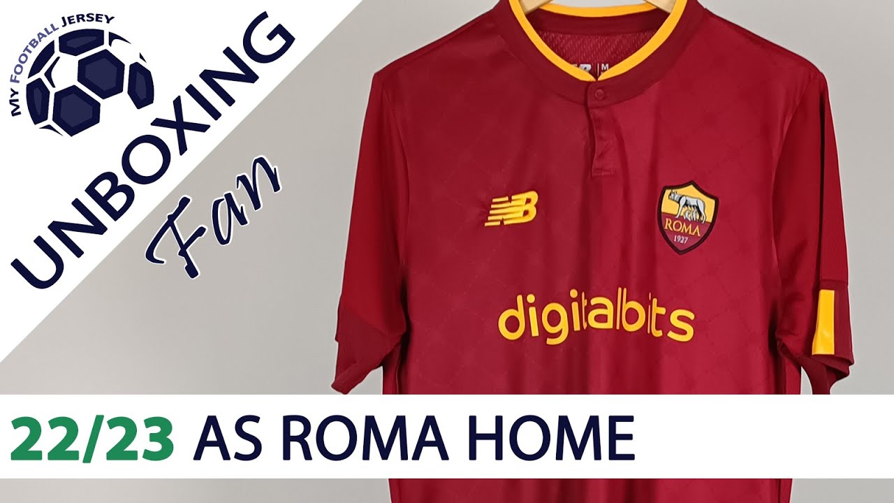 AS Roma Home Jersey 22/23 (MineJerseys) Fan Version Unboxing Review