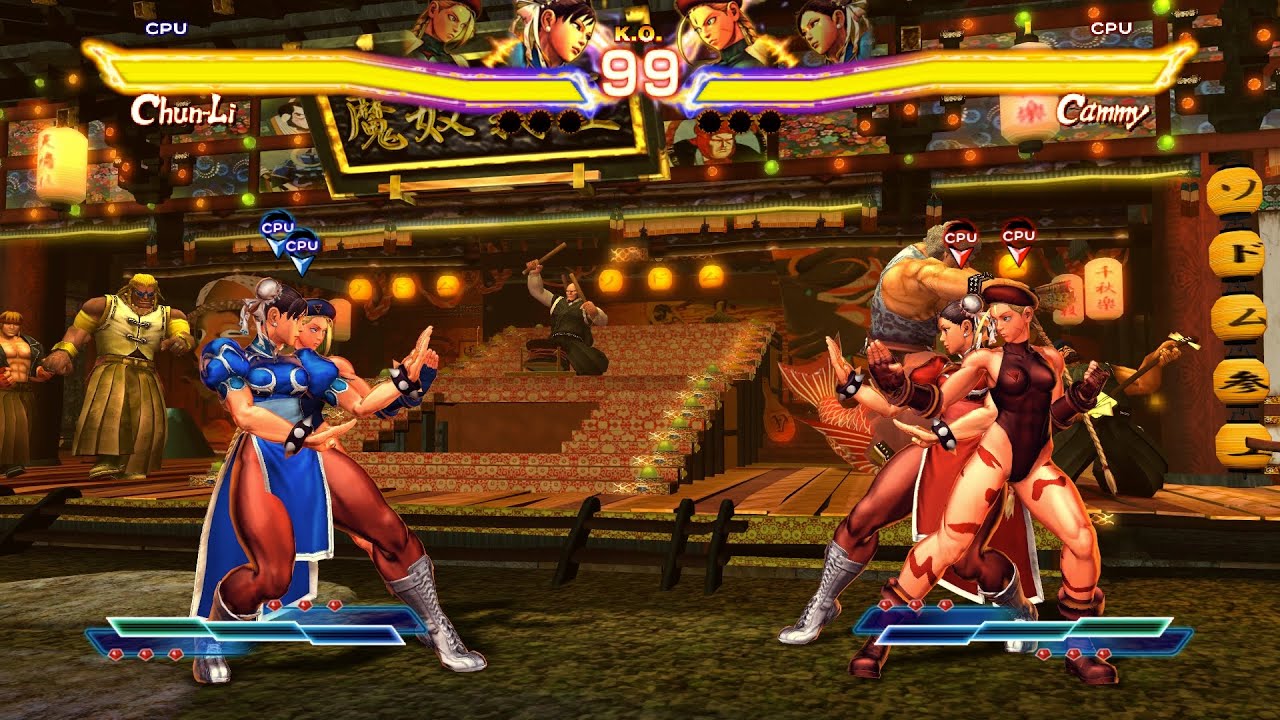 Chun-Li & Cammy Mirror Match! Amazing CPU Skirmish!