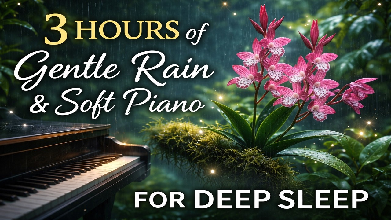 3 Hours of Gentle Rain & Soft Piano for Deep Sleep 🎹
