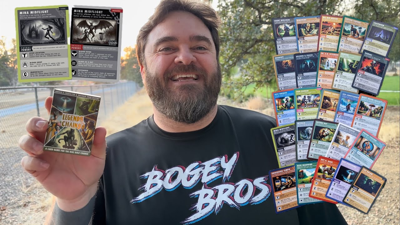 Legends of the Chains (disc golf + pokemon + magic the gathering) A Frisbee Card Game Review (4K)