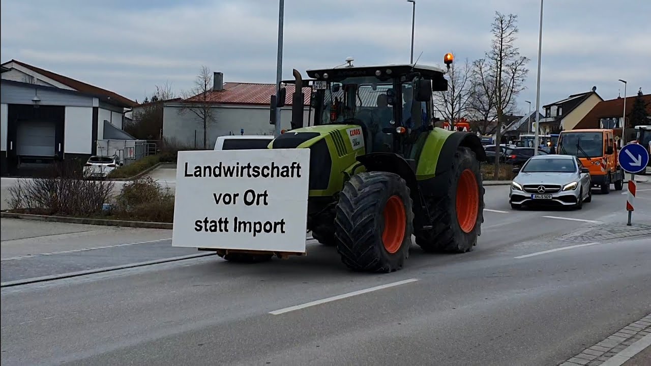 Bauernprotest Ansbach  - Sternfahrt - 08.01.24