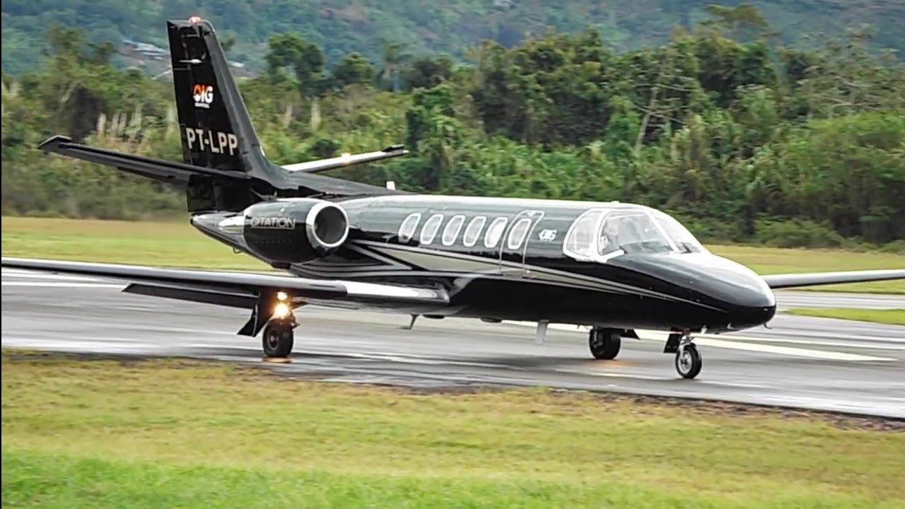 Cessna Citation II Black Decolagem em Angra dos Reis RJ