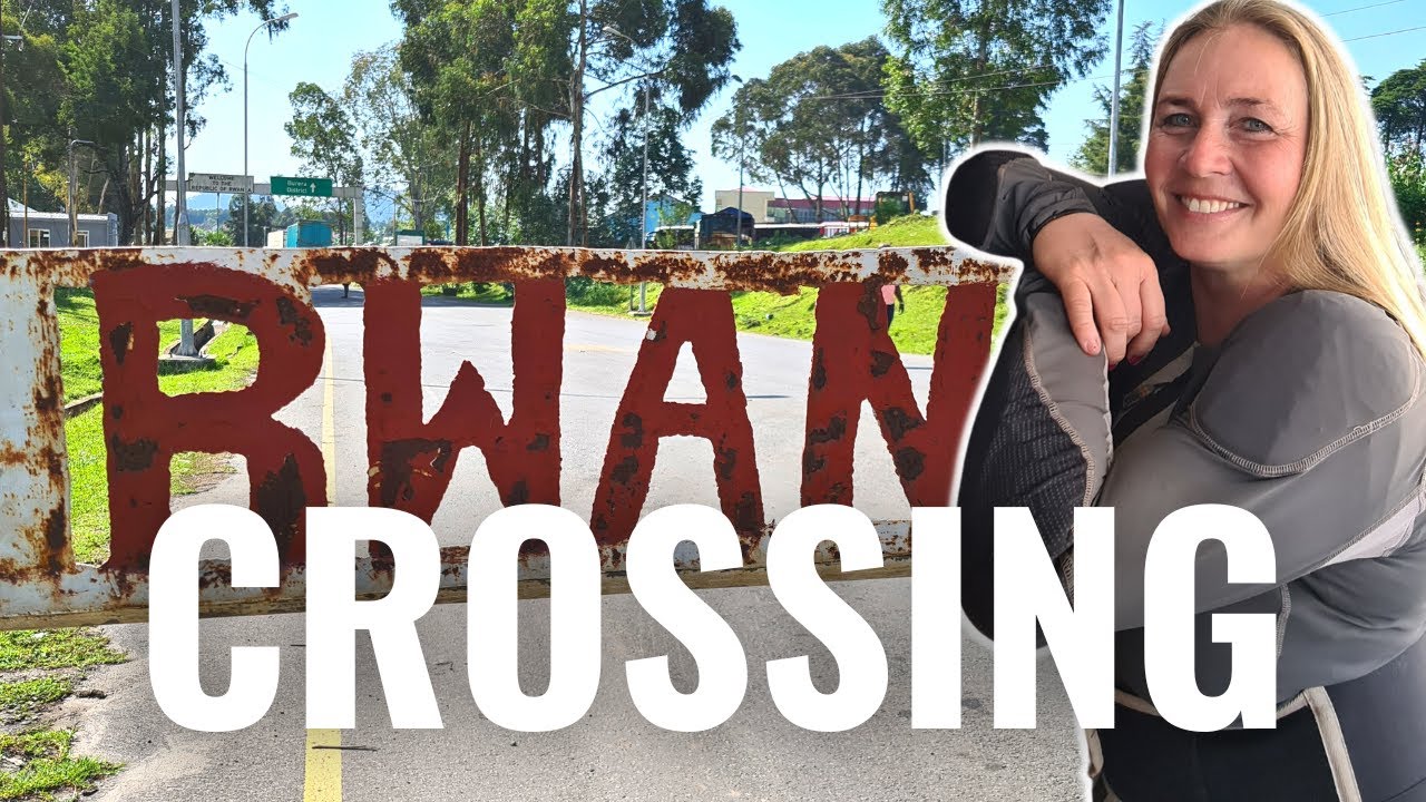 Crossing the border from Uganda to Rwanda