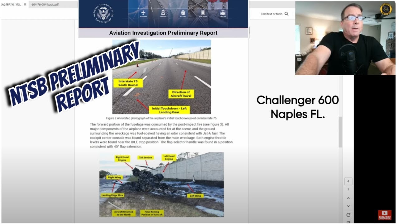 Предварительный отчет NTSB: Naples Challenger 600 N823KD