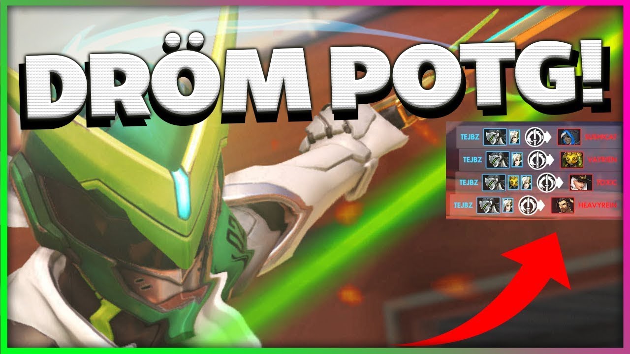 DRÖM POTG Med Genji - Overwatch På Svenska Med Tejbz