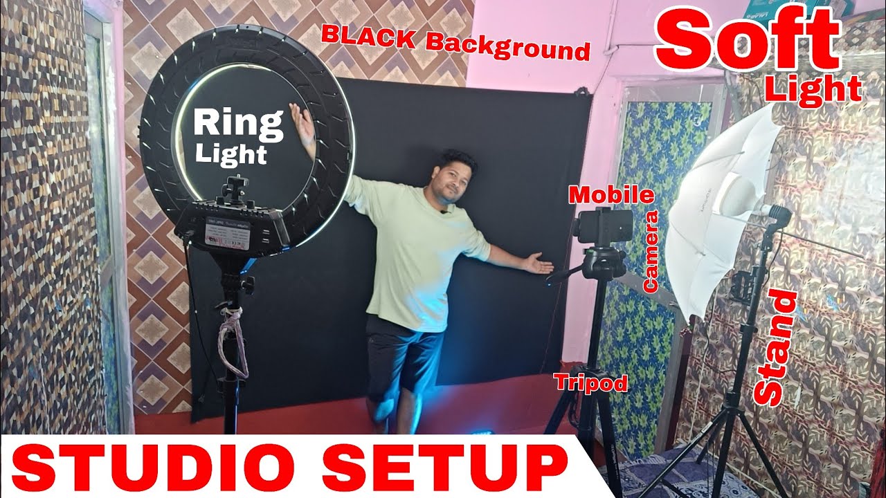 Youtube video light setup very cheap 