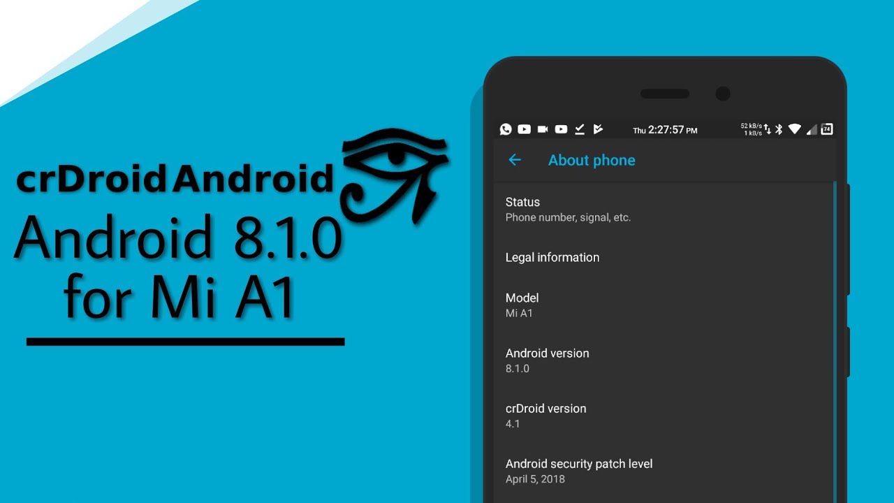 crDroid v4.1 (Android 8.1.0) for Mi A1: Watch before flashing!