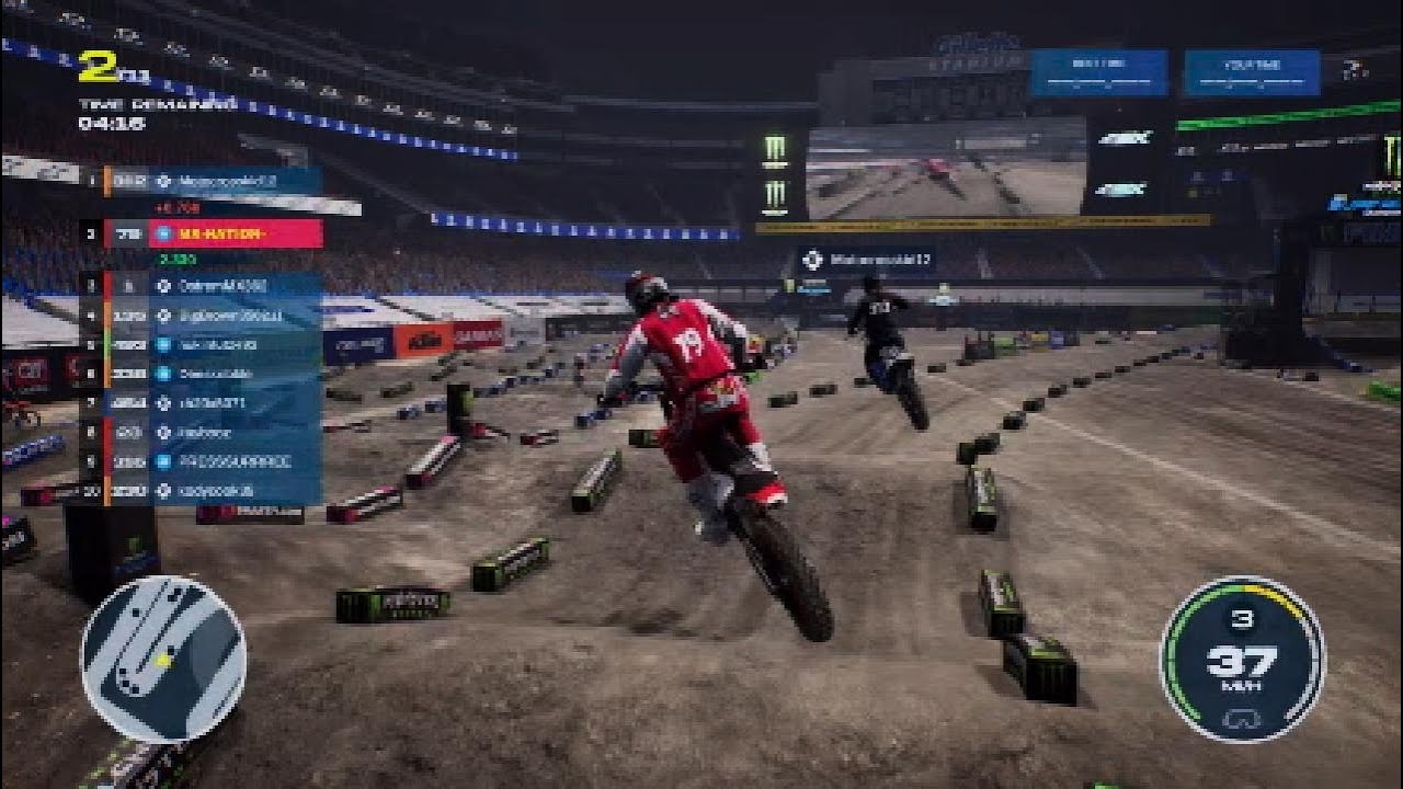 MESX championship warmups-Monster Energy Supercross 6 Online Gameplay. TOP 90!