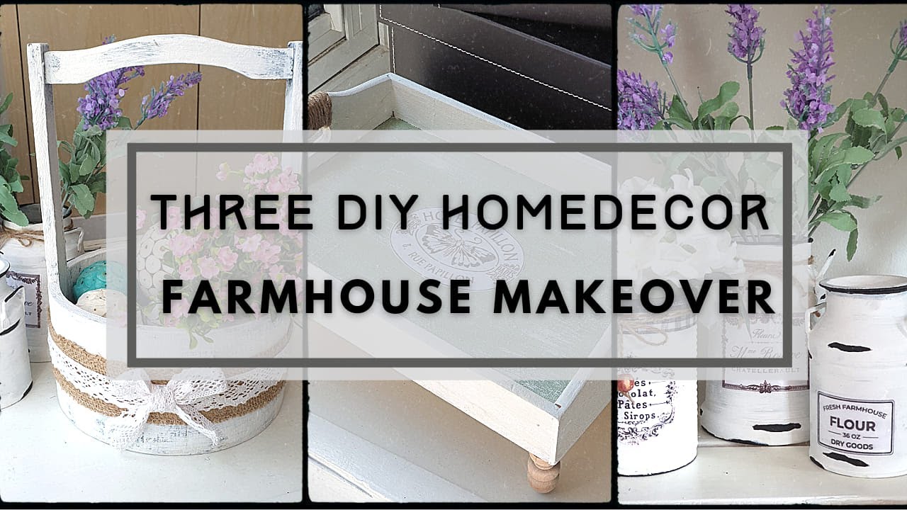 THREE SHABBY CHIC FARMHOUSE HOMEDECOR MAKEOVER || HEIDI SONBOUL DIY CHALLENGE || TRASH TO TREASURE