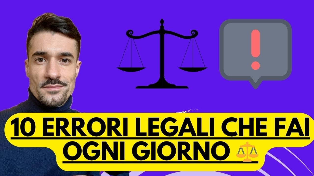 10 ERRORI LEGALI che commetti OGNI GIORNO ⚖️ | Reati e sanzioni che (forse) stai ignorando!