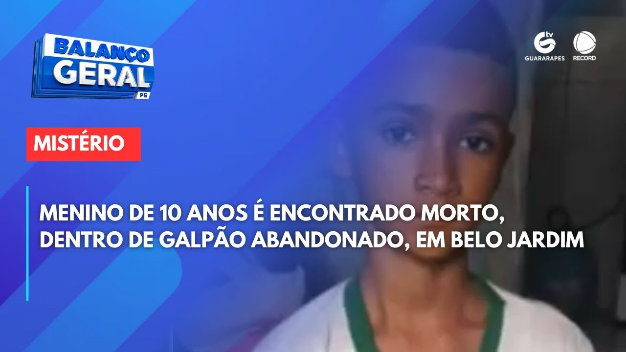 Menino de 10 anos é encontrado morto, dentro de galpão abandonado, em Belo Jardim