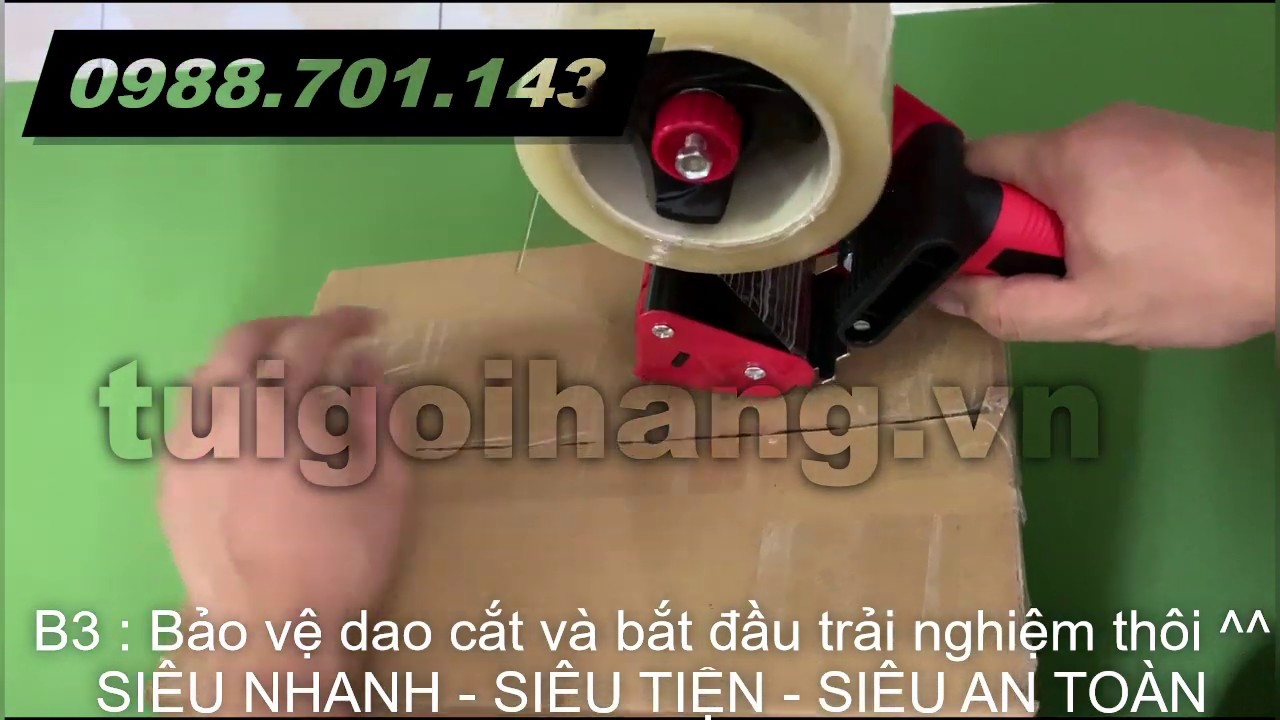 [HƯỚNG DẪN] Sử dụng máy cắt băng dính cầm tay thế hệ mới tiết kiệm thời gian đóng gói hàng
