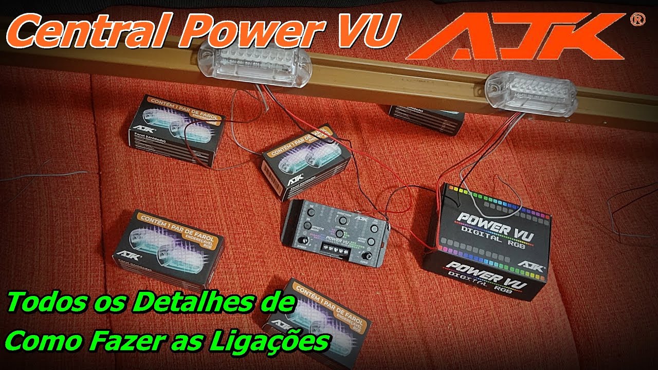 Central Power VU AJK - Como Ligar Power VU AJK - Ligação Power VJ AJK - Led Rítmico 2.0 AJK - FVM