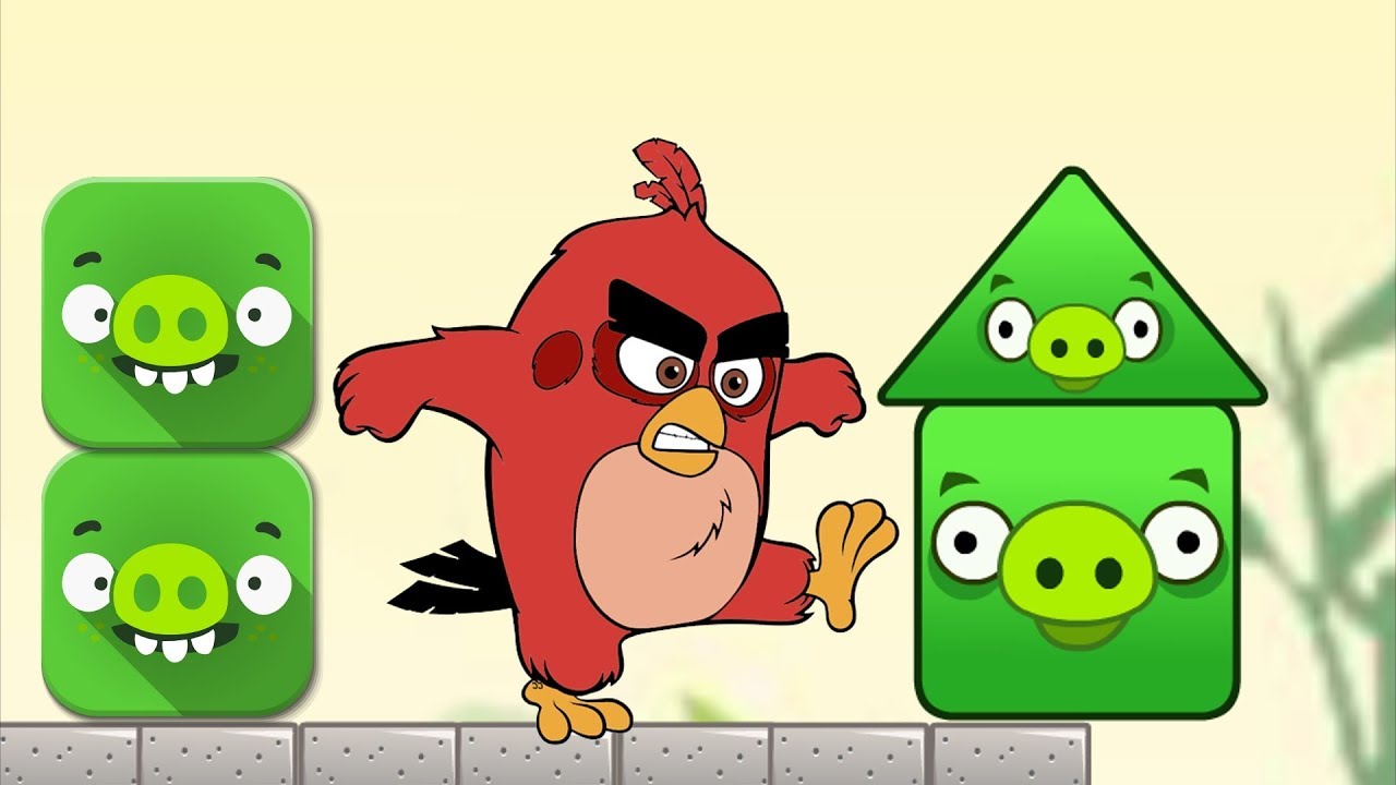 Angry Birds Piggies Out - BIRD KICK OUT GREEN SQUARE PIGGIES