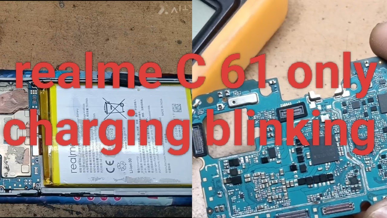 Realme C 61 shorting and charging blinking problem.
