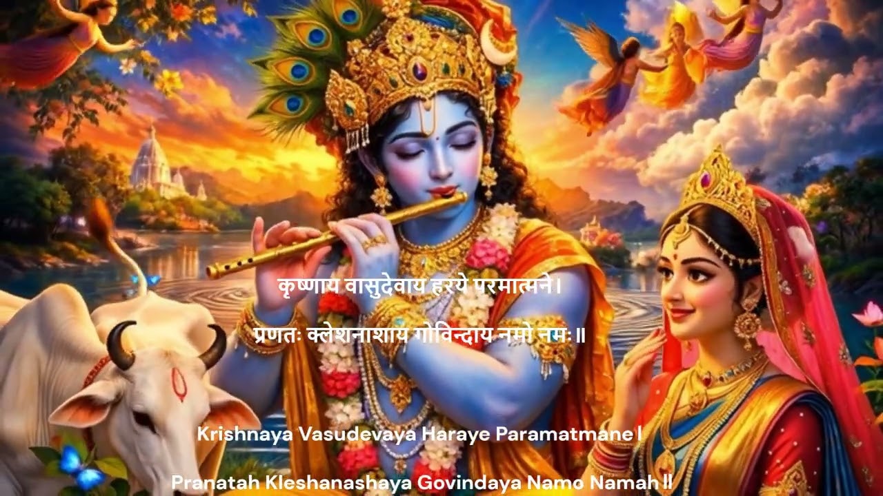 Krishna Ashtakshara Mantra 108 times| Lord Krishna Mantra Chanting | #mantra #meditation #krishna