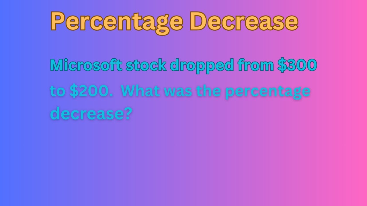 Percentage Decrease Math Problem #math #mathematics #maths #percentage