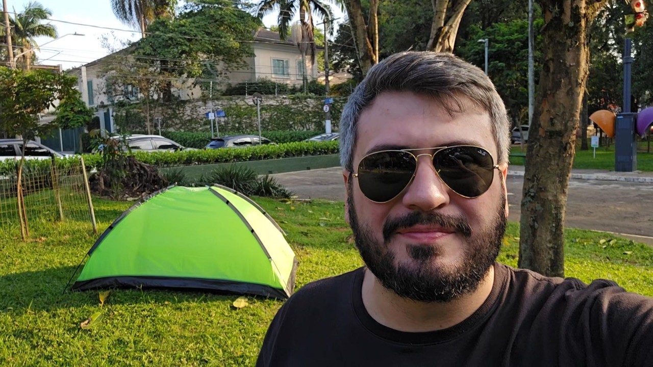 PASSEI A NOITE NO LUGAR MAIS RICO DO BRASIL -  ACAMPAMENTO URBANO EM BAIRRO CHIQUE