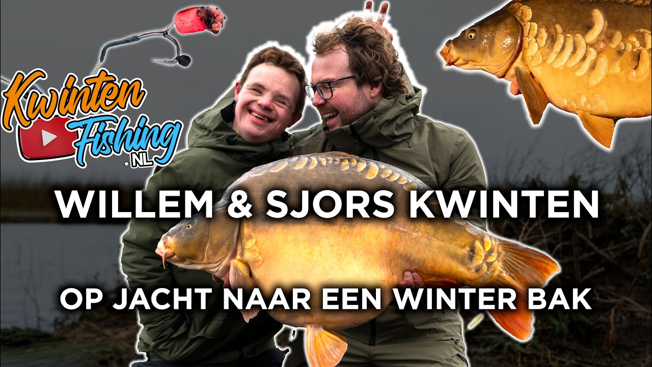 MONSTER karpers in de sneeuw?! Karpervissen in MAURIK - Willem en Sjors Kwinten!