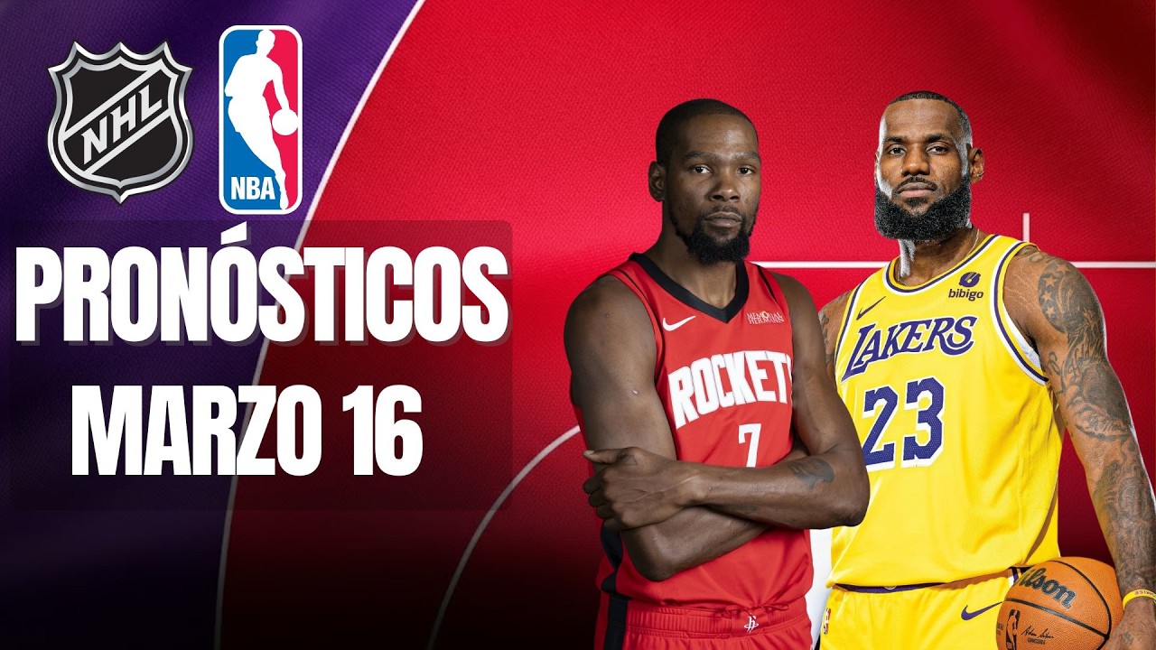 🔥🏀🏒 PRON&Oacute;STICOS DE LA NBA Y NHL PARA HOY LUNES 16 DE MARZO | PICKS GRATIS 🏀🏒🔥
