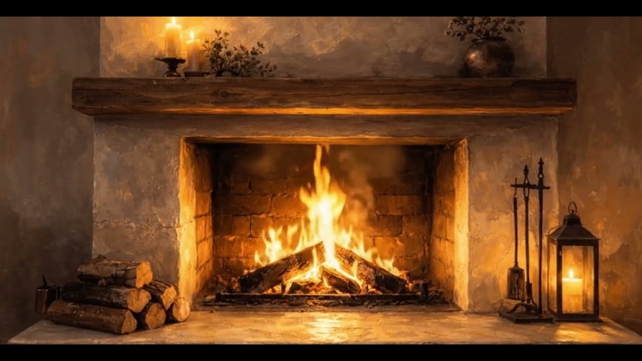Deep Sleep Fireplace Ambience 🔥 Soft Crackling Fire for Calm Nights