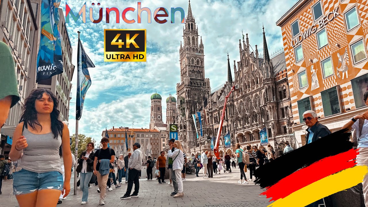 Munich, Germany 4K Walking Tour 2025 - [4K Ultra HD/60fps]