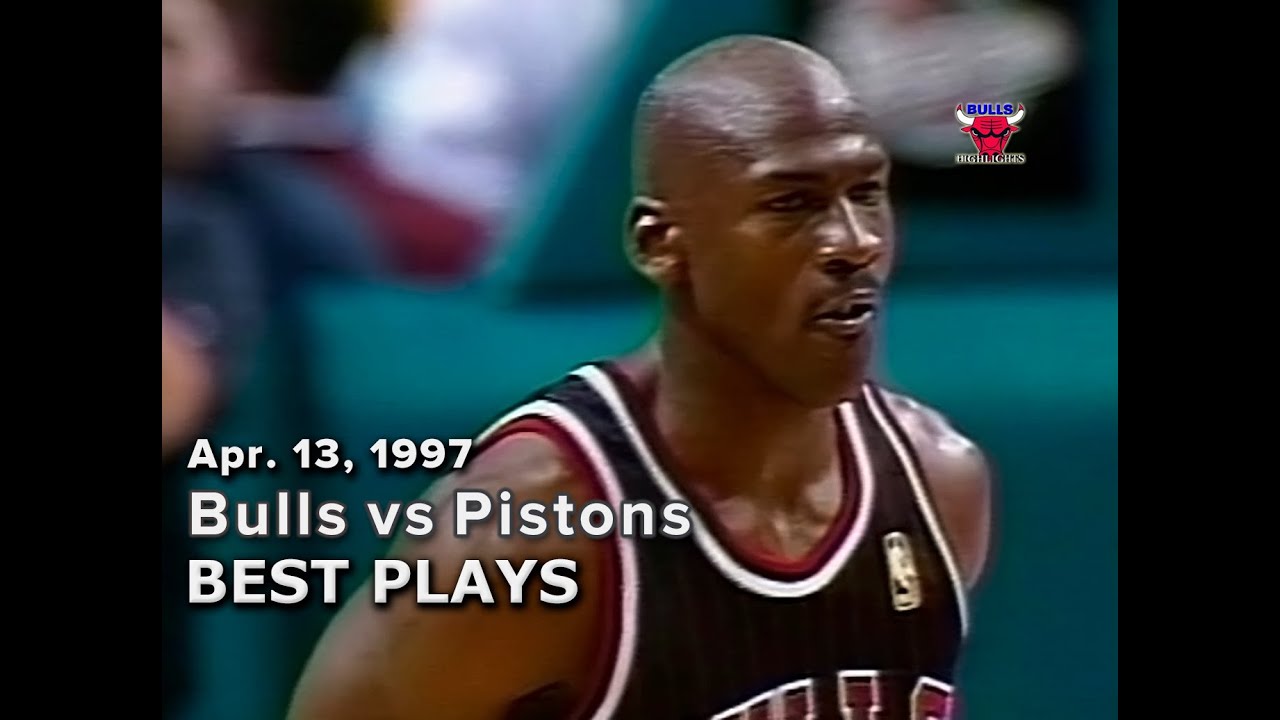 April 13, 1997 Bulls vs Pistons highlights