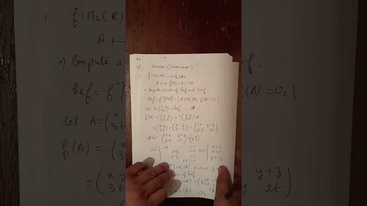 Classical exercise of linear maps