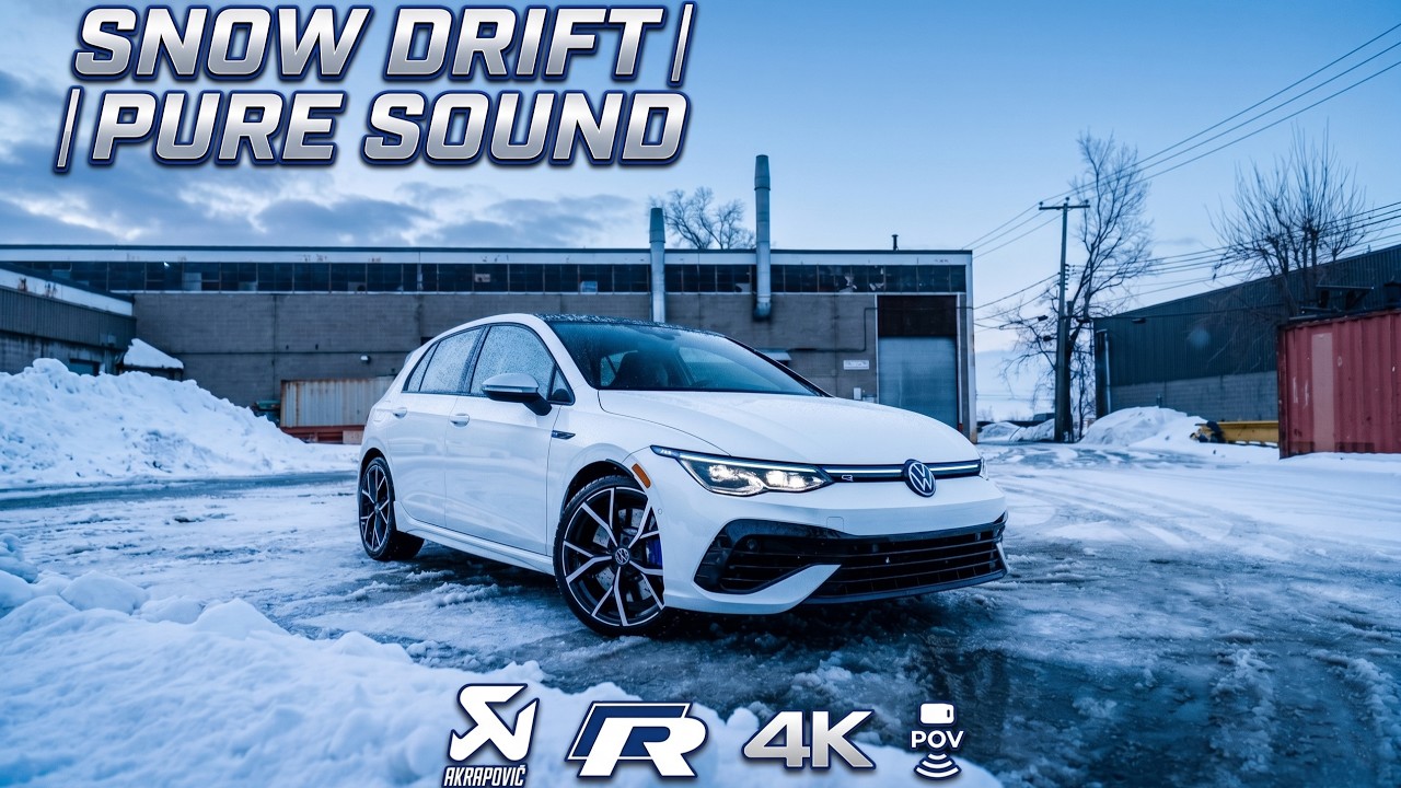 2022 Golf R Snow Drive | 4K Pure Akrapovic POV