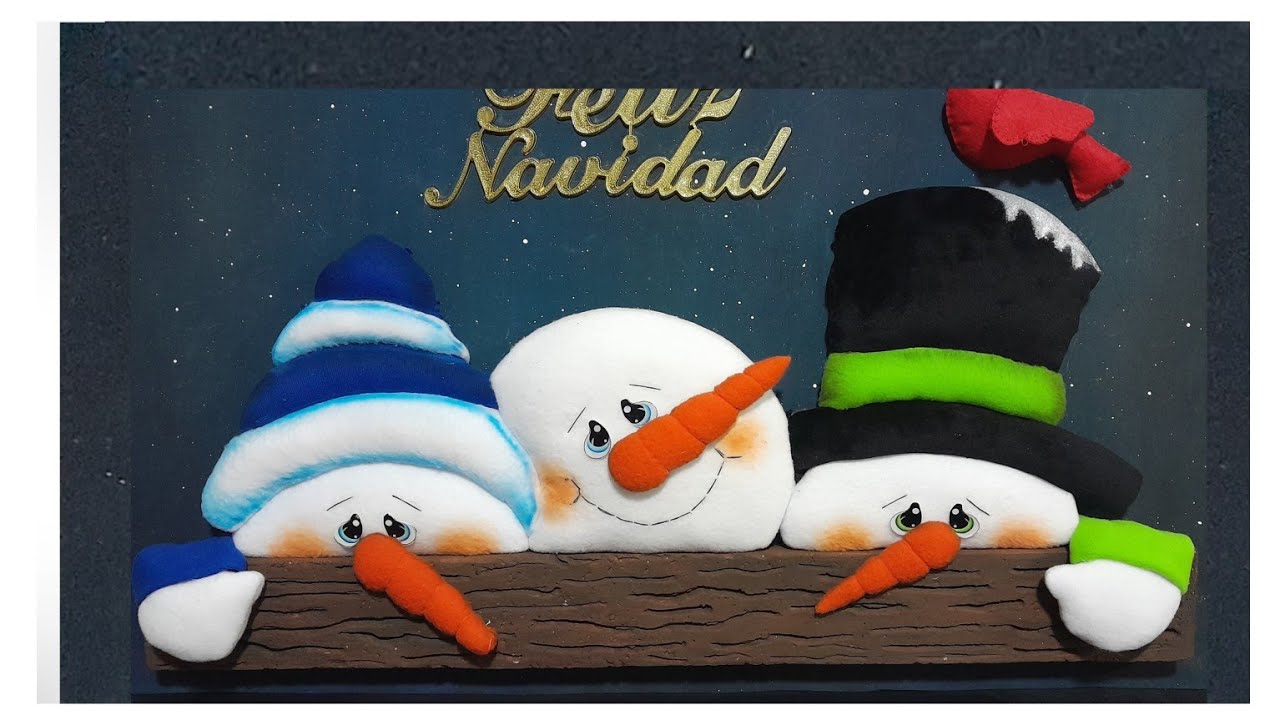 Mira este hermoso CUADRO DE  NIEVES NAVIDEÑOS! en Patchwork