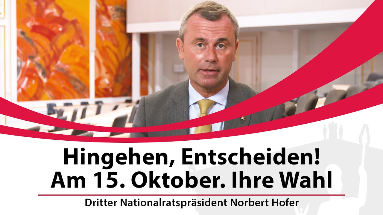 Hingehen, Entscheiden: Dritter Nationalratspräsident Norbert Hofer
