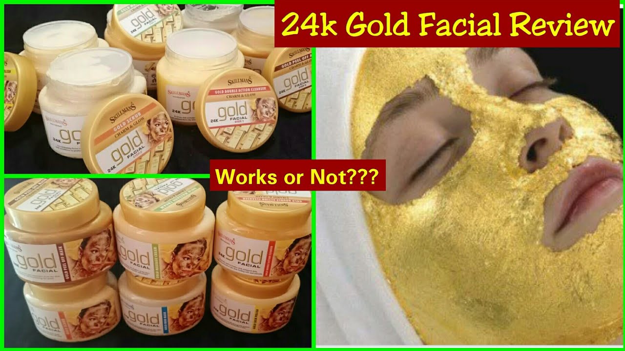 24 Carat Gold Facial Products Review | How to apply step by step  @MahaVakar07
