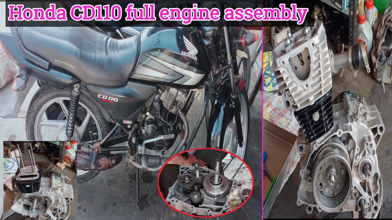 Honda CD110 full engine fittings | Honda dream engine assemble gearbox fitting CD110 piston ring set