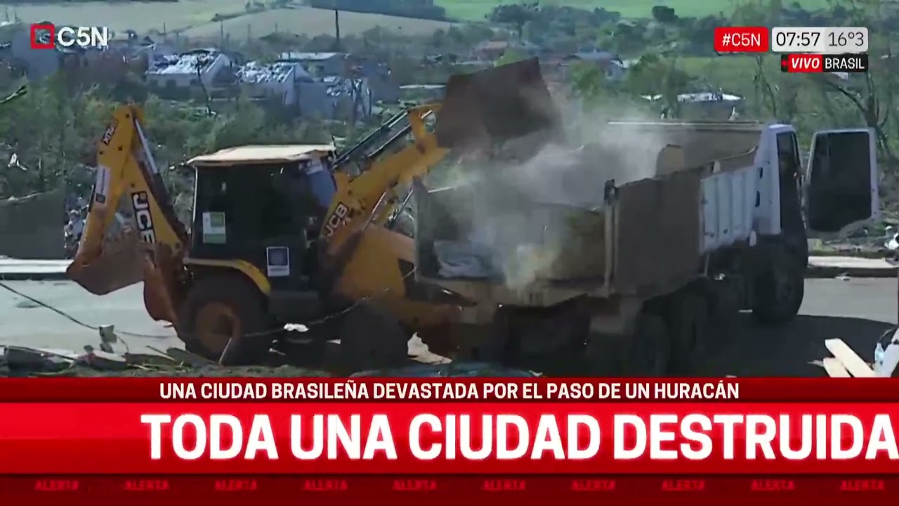 C5N en BRASIL: el PASO del HURACÁN DEJÓ la CIUDAD DEVASTADA