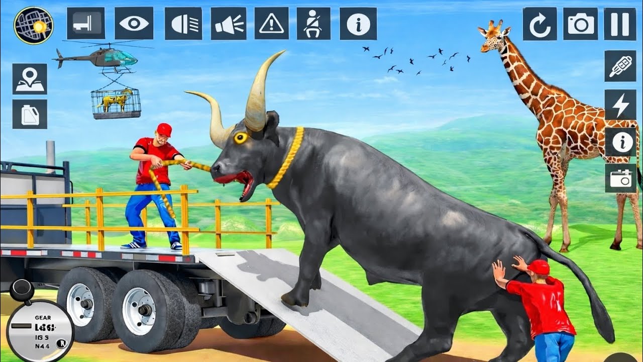 Angry Bull vs Truck Driver 🐂🚚 | Animal Transport Simulator #truckgame 