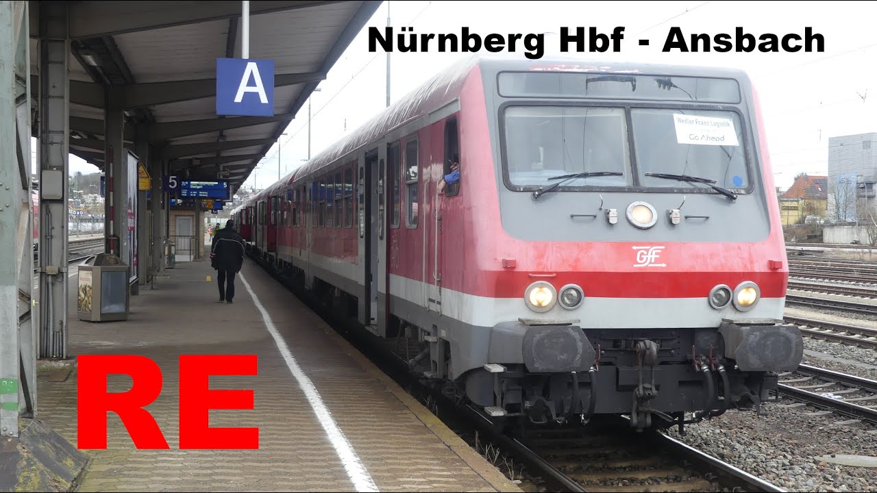 RE90 GoAhead-Ersatzzug Mitfahrt Nürnberg Hbf - Ansbach (full)