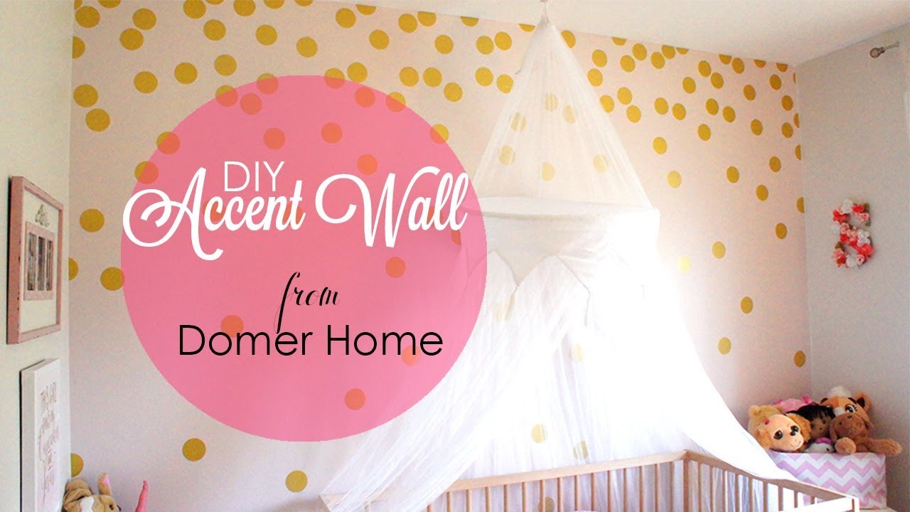 DIY ACCENT WALL | GOLD POLKA DOTS | ZULILY WALL POPS