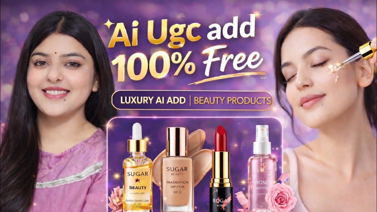 Create Premium Beauty Ads with AI | UGC Style Reel Tutorial #aivideo
