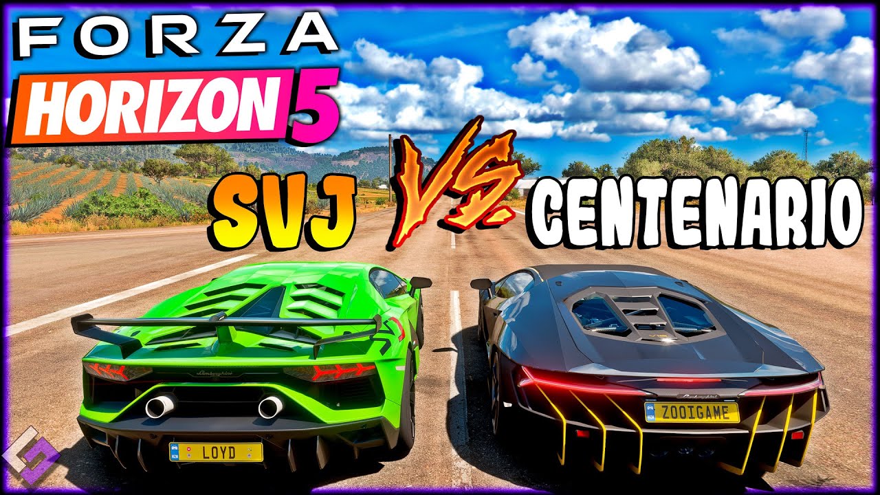 FORZA HORIZON 5 - LAMBORGHINI AVENTADOR SVJ vs LAMBORGHINI CENTENARIO